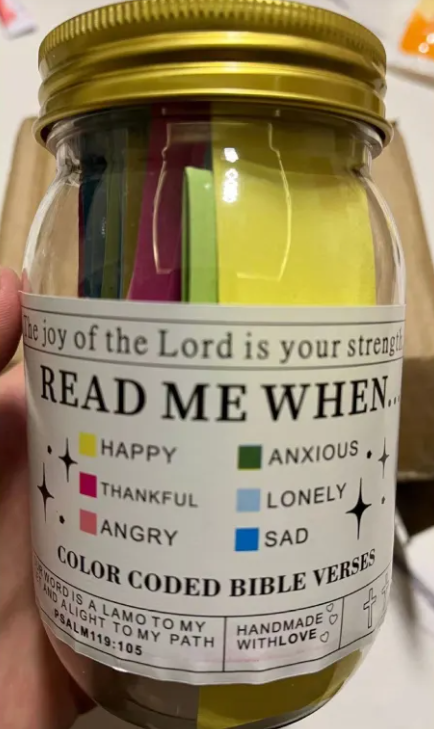 Sacred Reflections: A Curated Collection of Daily Scripture & Spiritual Inspiration in a Glass Keepsake Jar