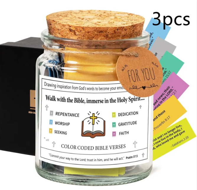 Sacred Reflections: A Curated Collection of Daily Scripture & Spiritual Inspiration in a Glass Keepsake Jar