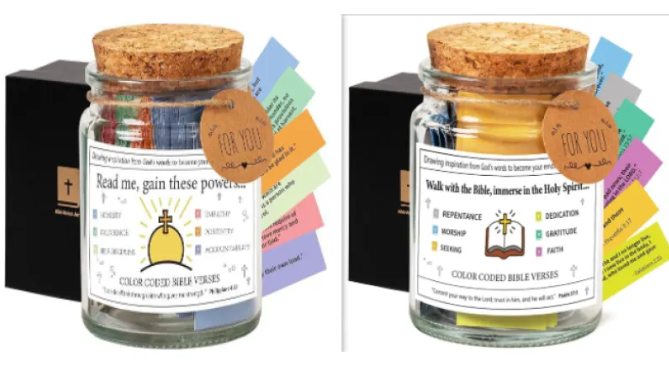 Sacred Reflections: A Curated Collection of Daily Scripture & Spiritual Inspiration in a Glass Keepsake Jar