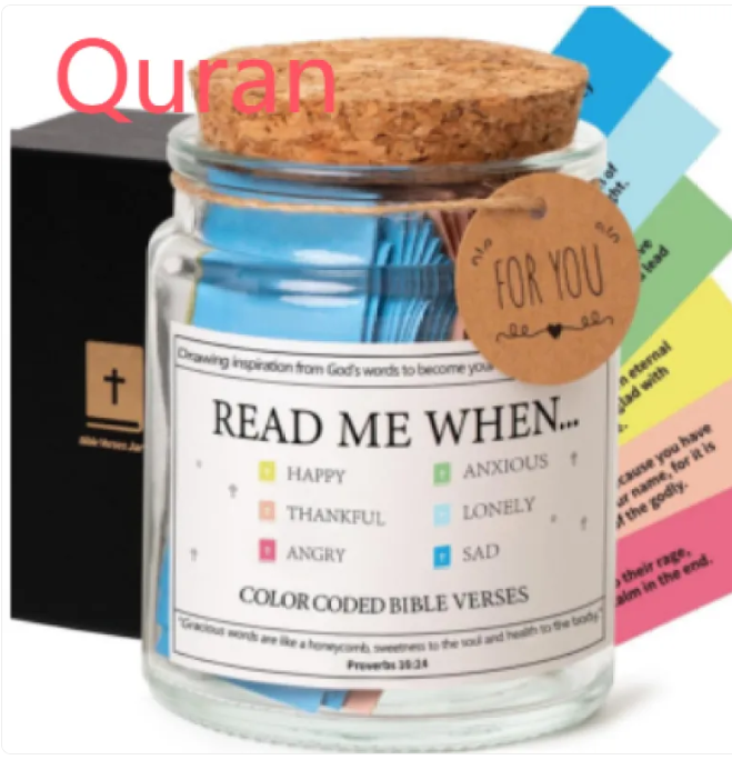 Sacred Reflections: A Curated Collection of Daily Scripture & Spiritual Inspiration in a Glass Keepsake Jar