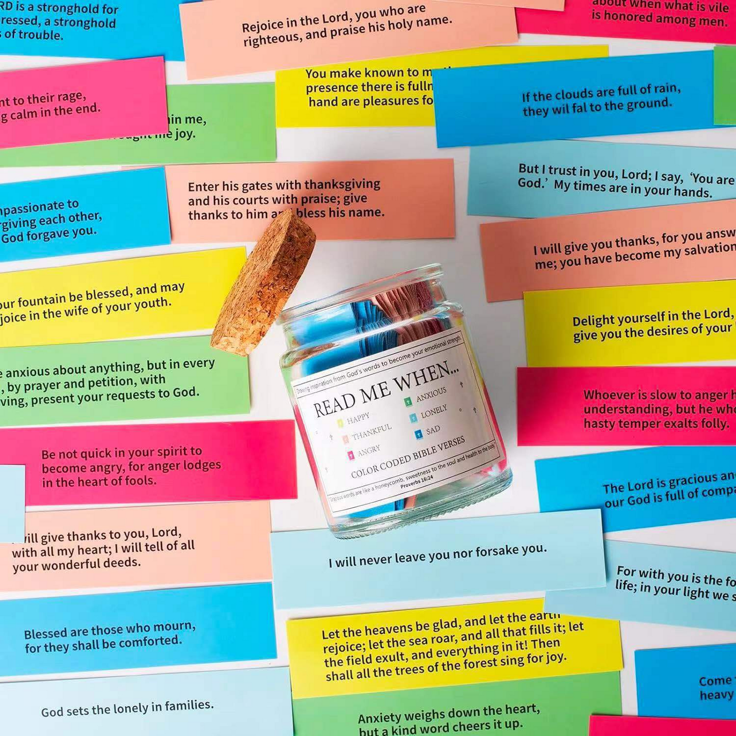 Sacred Reflections: A Curated Collection of Daily Scripture & Spiritual Inspiration in a Glass Keepsake Jar