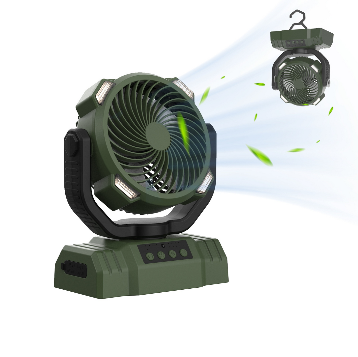 Multi-Functional Outdoor Power Hub: Integrated LED Lantern & High-Velocity Camping Fan