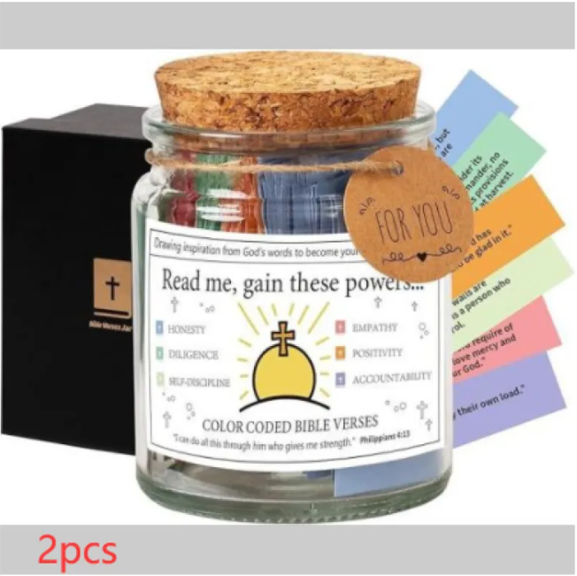 Sacred Reflections: A Curated Collection of Daily Scripture & Spiritual Inspiration in a Glass Keepsake Jar